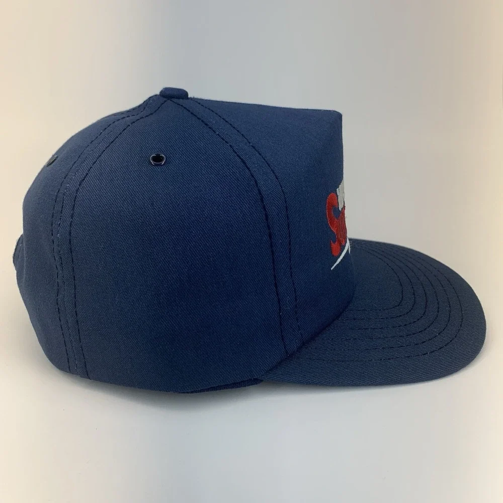 Vintage Walmart Supercenter Trucker Hat Blue Snapback Paramount Cap Made in USA